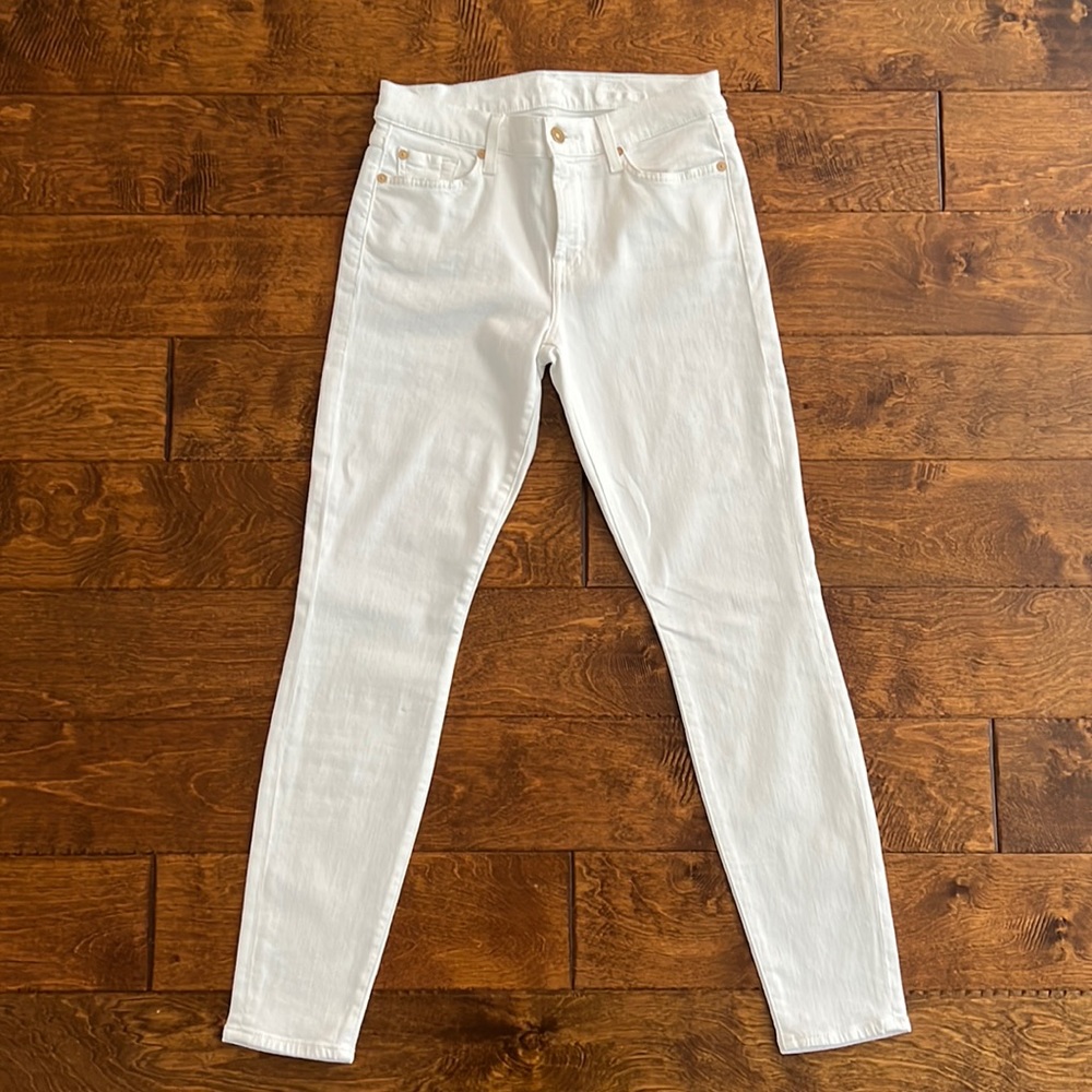 7 for all mankind brand new white denim size 28